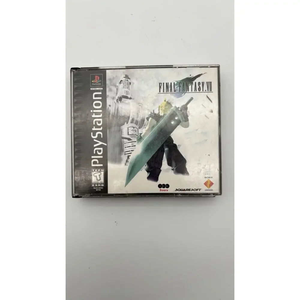 Final Fantasy 7 PlayStation Black Label -Tested Works No Manual
